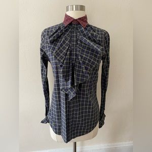 Ralph Lauren Rugby Tartan ruffle tailored shirt